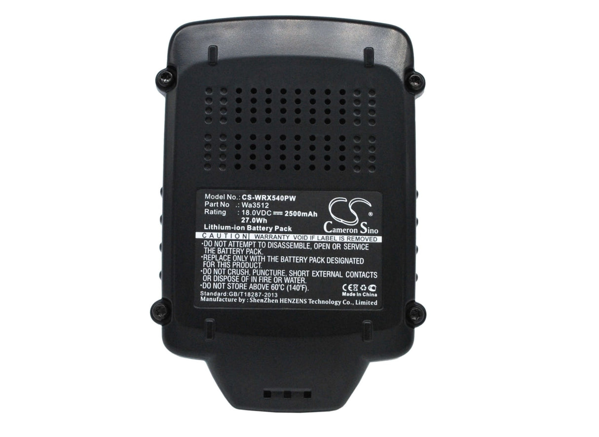 18.0V, Li-ion, 1500mAh, batterie pour outils électriques compatible avec Al-ko, Deltafox, Rockwell, Worx, Rw9351.1, Trimmer Gtli 18v Comfort, 27Wh Outils électriques Cameron Sino Technology Limited (Outils électriques)