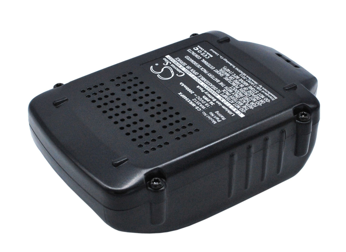 18,0V, Li-ion, 2000mAh, batterie pour outils électriques compatible avec Al-ko, Deltafox, Rockwell, Worx, Rw9351.1, Trimmer Gtli 18v Comfort, 36Wh Outils électriques Cameron Sino Technology Limited (Outils électriques)