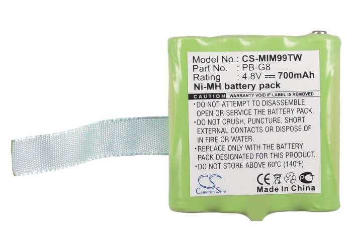 4.8V, Ni-MH, 700mAh, Two-Way Radio battery fits Midland, Alan, Reer, Pb-g8, 441, 443, 3.36Wh Two-Way Radio Cameron Sino Technology Limited