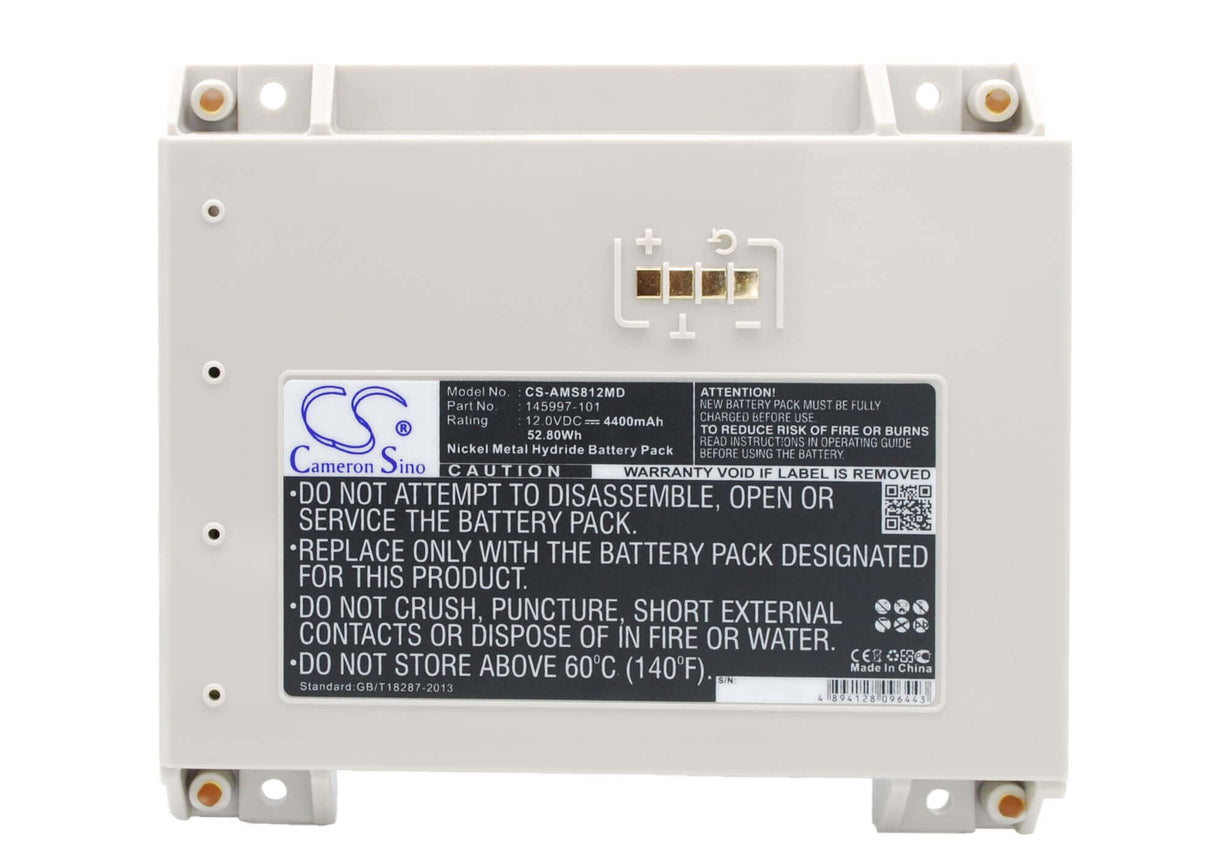 12.0V, Ni-MH, 4400mAh, Medical battery fits Diversified Medical, Alaris Medicalsystems, 145997-101, 8000, 8000 Medication Safety System, 52.80Wh Medical Cameron Sino Technology Limited (Medical)