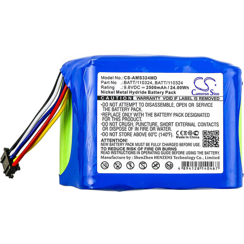 Batterie pour Alaris Medicalsystems, Pompe à seringue Asena Gp, Station de travail Gateway, 9,6v, 2500mah - 0,67wh Batteries pour l'électronique Cameron Sino Technology Limited (Suspendu)