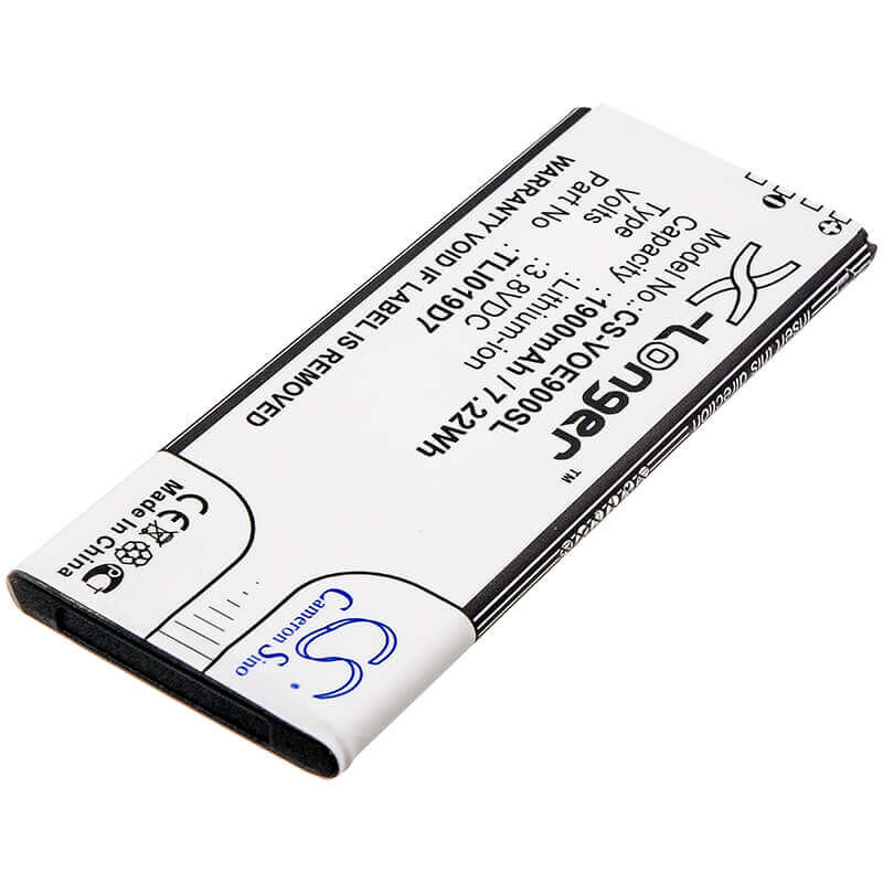 3.8V, Li-ion, 1900mAh, SmartPhone battery fits Telstra, Alcatel, Vodafone, Tcl, Tli019d7, 1 Dual Sim, 7.22Wh Mobile, SmartPhone Cameron Sino Technology Limited (Smartphone)