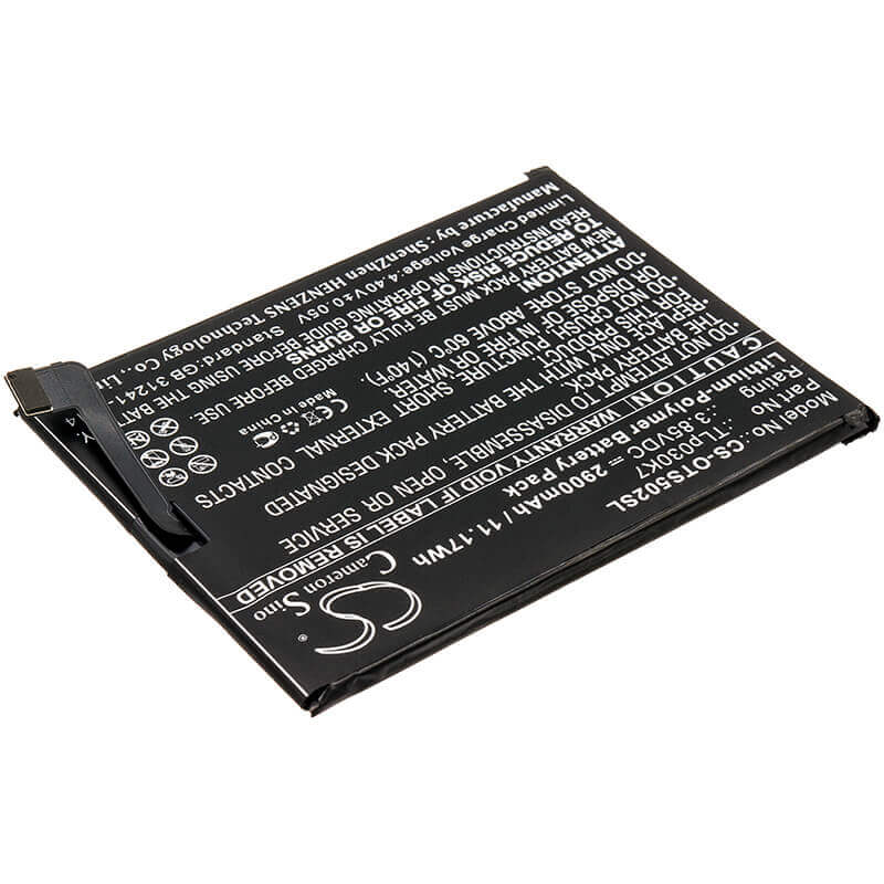 3,85V, Li-Polymer, 2900mAh, batterie de smartphone compatible avec Alcatel, Tlp030k7, 1s, Ot-5024d, 11,17Wh Mobile, SmartPhone Cameron Sino Technology Limited (Smartphone)