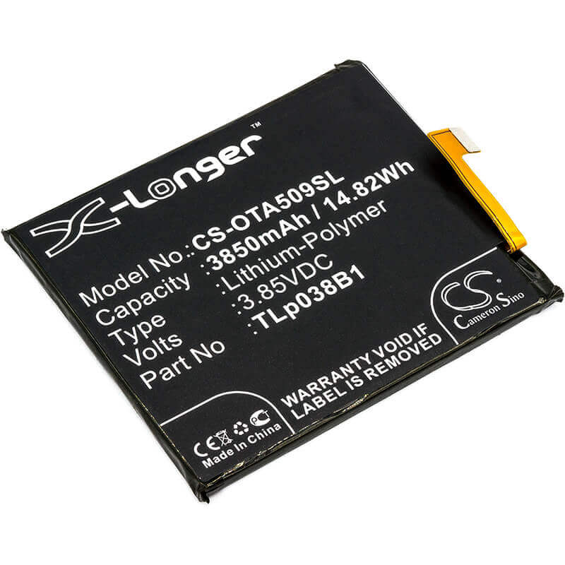 3.85V, Li-Polymer, 3850mAh, SmartPhone battery fits Metropcs, Alcatel, Cac3860004c1, 3v 5032w, 5090y, 14.82Wh Mobile, SmartPhone Cameron Sino Technology Limited (Smartphone)