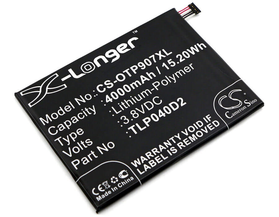 3,8V, Li-Polymer, 4000mAh, batterie de smartphone compatible avec Alcatel, Tlp040d2, 9007t, One Touch Pixi 3 7, 15,2Wh Mobile, Smartphone Cameron Sino Technology Limited (Smartphone)