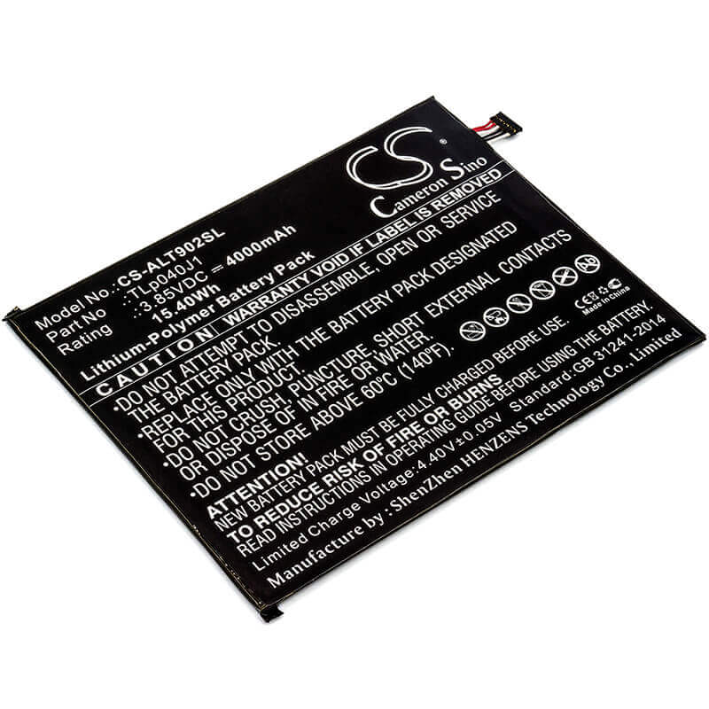 3.85V, Li-Polymer, 4000mAh, Tablet battery fits Alcatel, Tlp040j1, 8082, 9024w, 15.40Wh Tablet Cameron Sino Technology Limited