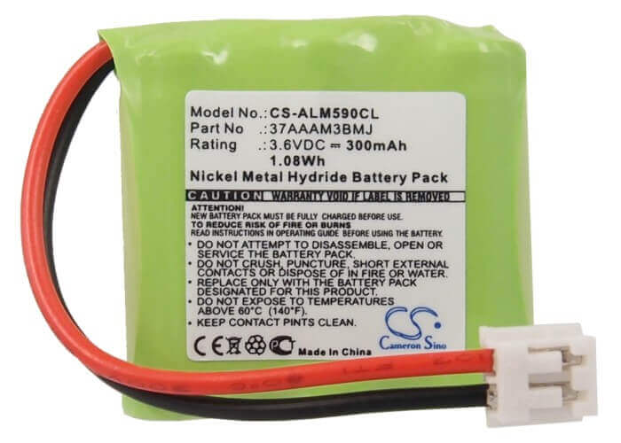 3.6V, Ni-MH, 300mAh, batterie de téléphone sans fil compatible avec Pokelis, Iloa, Logicom, At&t, Bt, V Tech, Alcatel, Gp, 2422, Biloba 490, Biloba 590, 1.08Wh Téléphone sans fil Cameron Sino Technology Limited (Téléphone sans fil)