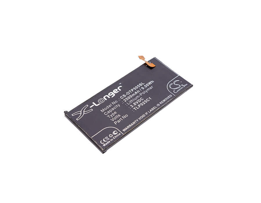 3,8V, Li-Polymer, 2500mAh, batterie de smartphone compatible avec Alcatel, Tlp025c1, One Touch Allure, One Touch Fierce 4, 9,5Wh Mobile, Smartphone Cameron Sino Technology Limited (Smartphone)