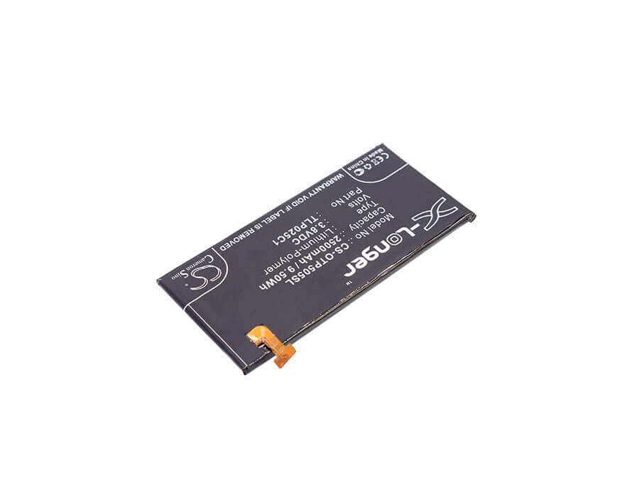 3,8V, Li-Polymer, 2500mAh, batterie de smartphone compatible avec Alcatel, Tlp025c1, One Touch Allure, One Touch Fierce 4, 9,5Wh Mobile, Smartphone Cameron Sino Technology Limited (Smartphone)
