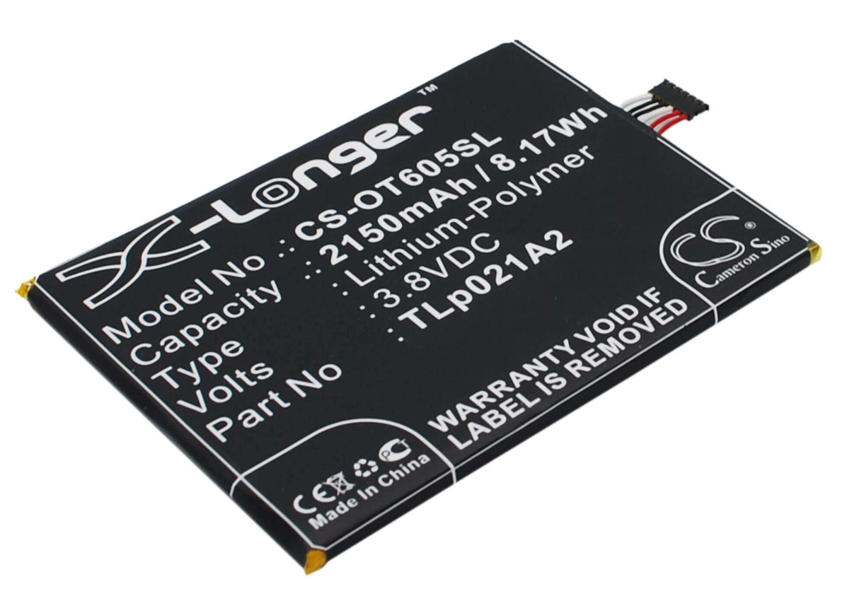 3,8V, Li-Polymer, 2150mAh, batterie de smartphone compatible avec Alcatel, Tlp021a2, One Touch Idol 2s, Ot-6050, 8,17Wh Mobile, Smartphone Cameron Sino Technology Limited (Smartphone)