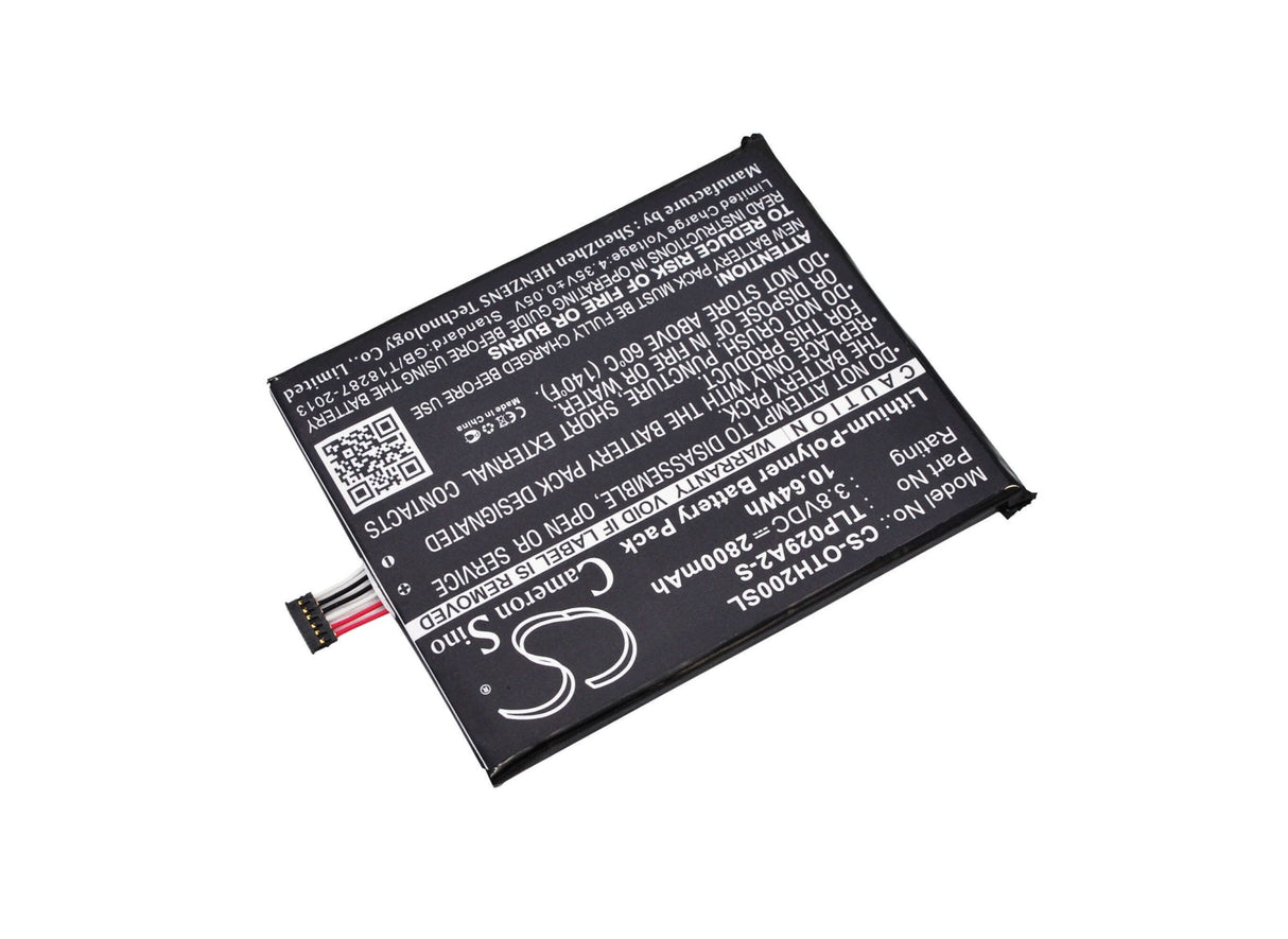 3.8V, Li-Polymer, 2800mAh, SmartPhone battery fits Tcl, Alcatel, Tlp029a2-s, Baal6045y, One Touch Idol 3 5.5, 10.64Wh Mobile, SmartPhone Cameron Sino Technology Limited (Suspended)