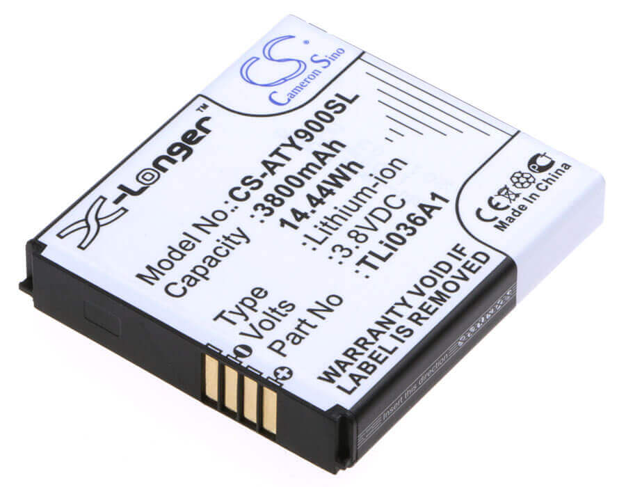 3.8V, Li-ion, 3800mAh, Hotspot battery fits Alcatel, Tli036a1, One Touch Link 4g+, One Touch Link 4g+ Lte, 14.44Wh Hotspot Cameron Sino Technology Limited