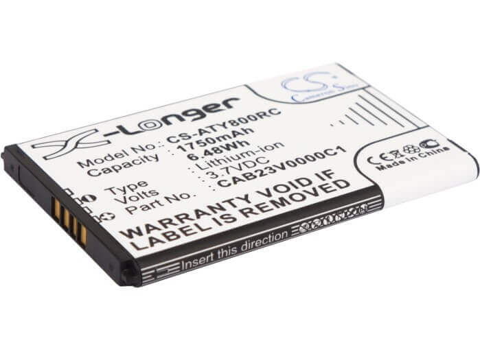 3.7V, Li-ion, 1750mAh, Hotspot battery fits Alcatel, Cab23v0000c1, One Touch Link Y580, One Touch Link Y800, 6.48Wh Hotspot Cameron Sino Technology Limited