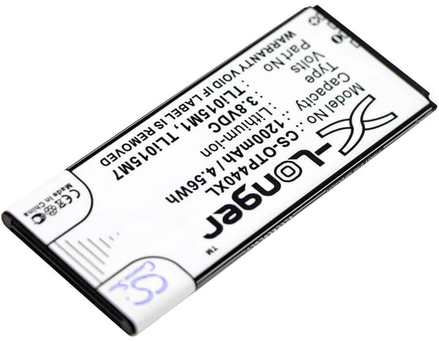 3.8V, Li-ion, 1200mAh, Mobile, SmartPhone battery fits Alcatel, Tli015m1, One Touch Pixi 4 4.0, Ot-4034, 4.56Wh Mobile, SmartPhone Cameron Sino Technology Limited (Smartphone)