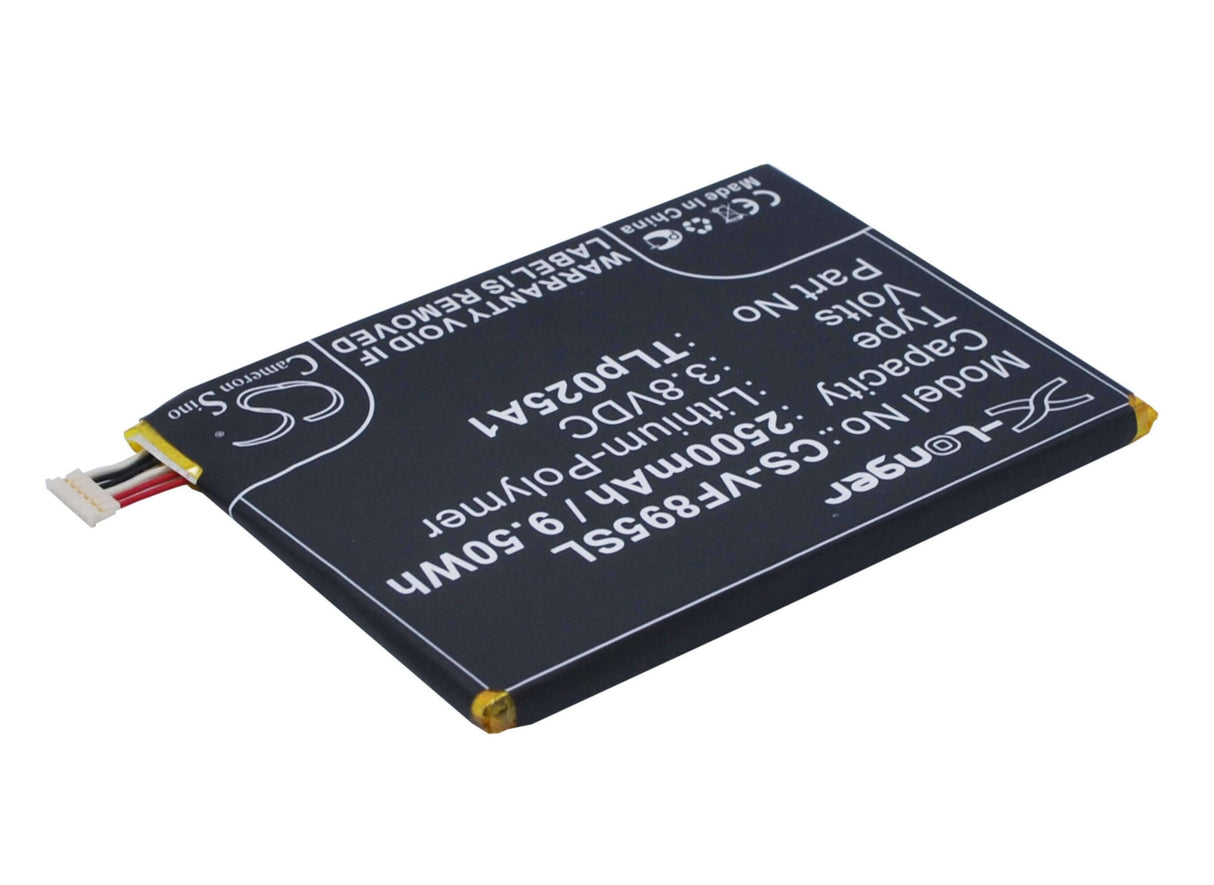 3.8V, Li-Polymer, 2500mAh, SmartPhone battery fits Alcatel, Vodafone, Tlp025a1, One Touch Pop 2 5.0, Ot-7043, 9.5Wh Mobile, SmartPhone Cameron Sino Technology Limited (Smartphone)