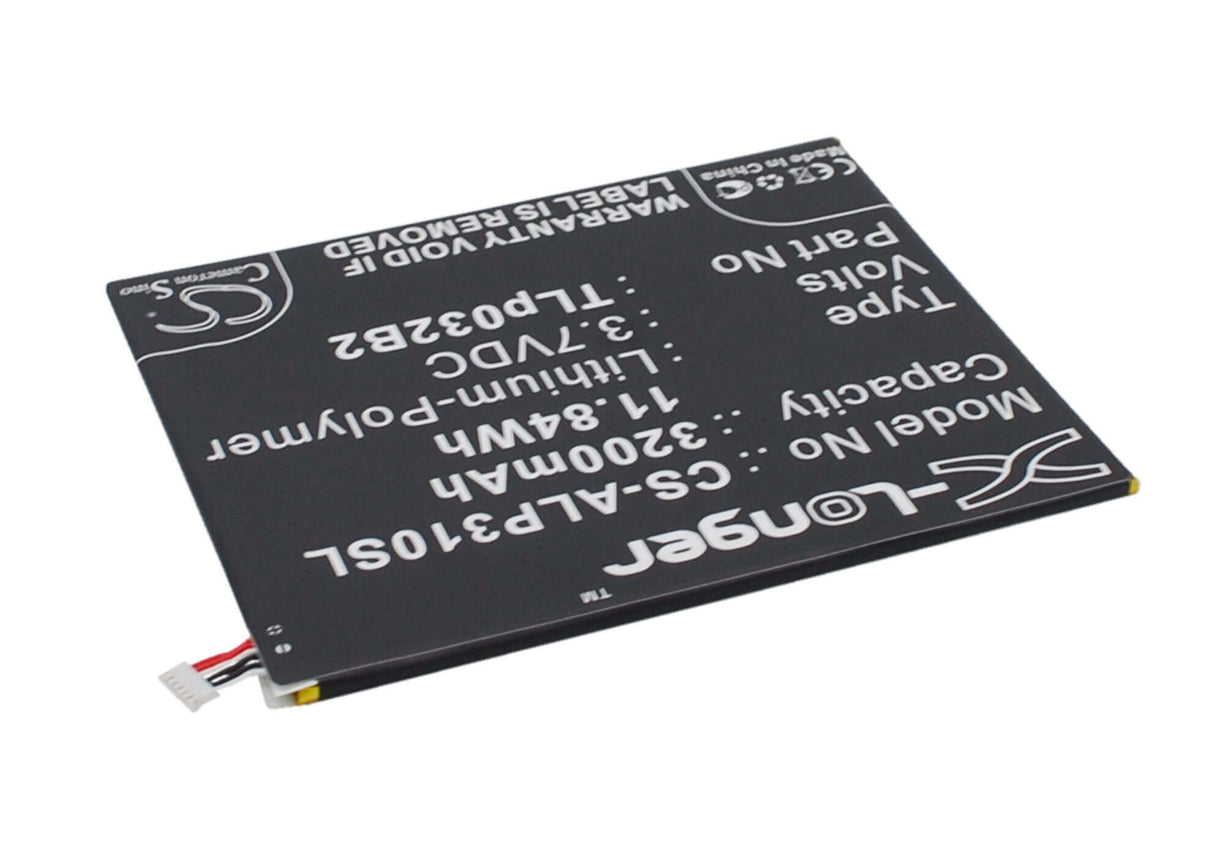 3.7V, Li-Polymer, 3200mAh, Tablet battery fits Alcatel, Tlp032b2, One Touch Pixi 3 8.0 3g, One Touch Pixi 3 8.0 Wifi, 11.84Wh Tablet Cameron Sino Technology Limited