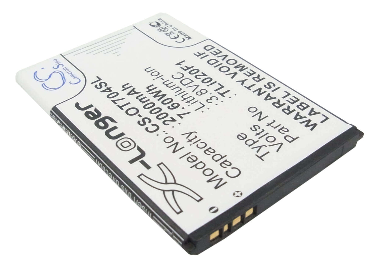 3.8V, Li-ion, 2000mAh, SmartPhone battery fits Orange, Alcatel, Tcl, Vodafone, Optus, Tli018b2, 5044, 5044d, 7.6Wh Mobile, SmartPhone Cameron Sino Technology Limited (Smartphone)