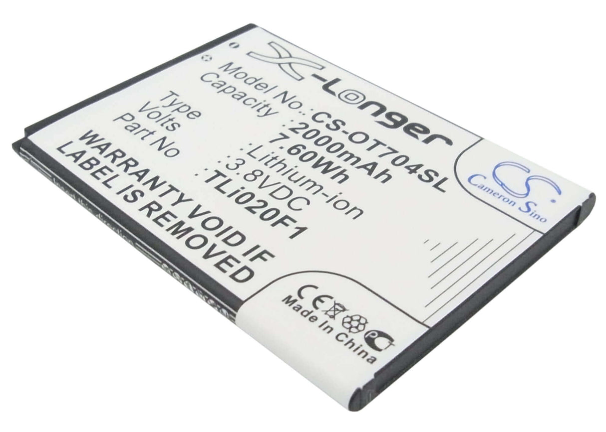 3.8V, Li-ion, 2000mAh, SmartPhone battery fits Orange, Alcatel, Tcl, Vodafone, Optus, Tli018b2, 5044, 5044d, 7.6Wh Mobile, SmartPhone Cameron Sino Technology Limited (Smartphone)
