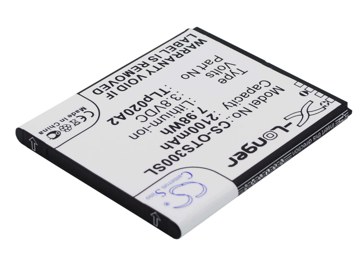 3.8V, Li-ion, 2100mAh, SmartPhone battery fits Alcatel, Tli020a1, 5065w-2dalus2, One Touch Pop S3, 7.98Wh Mobile, SmartPhone Cameron Sino Technology Limited (Smartphone)