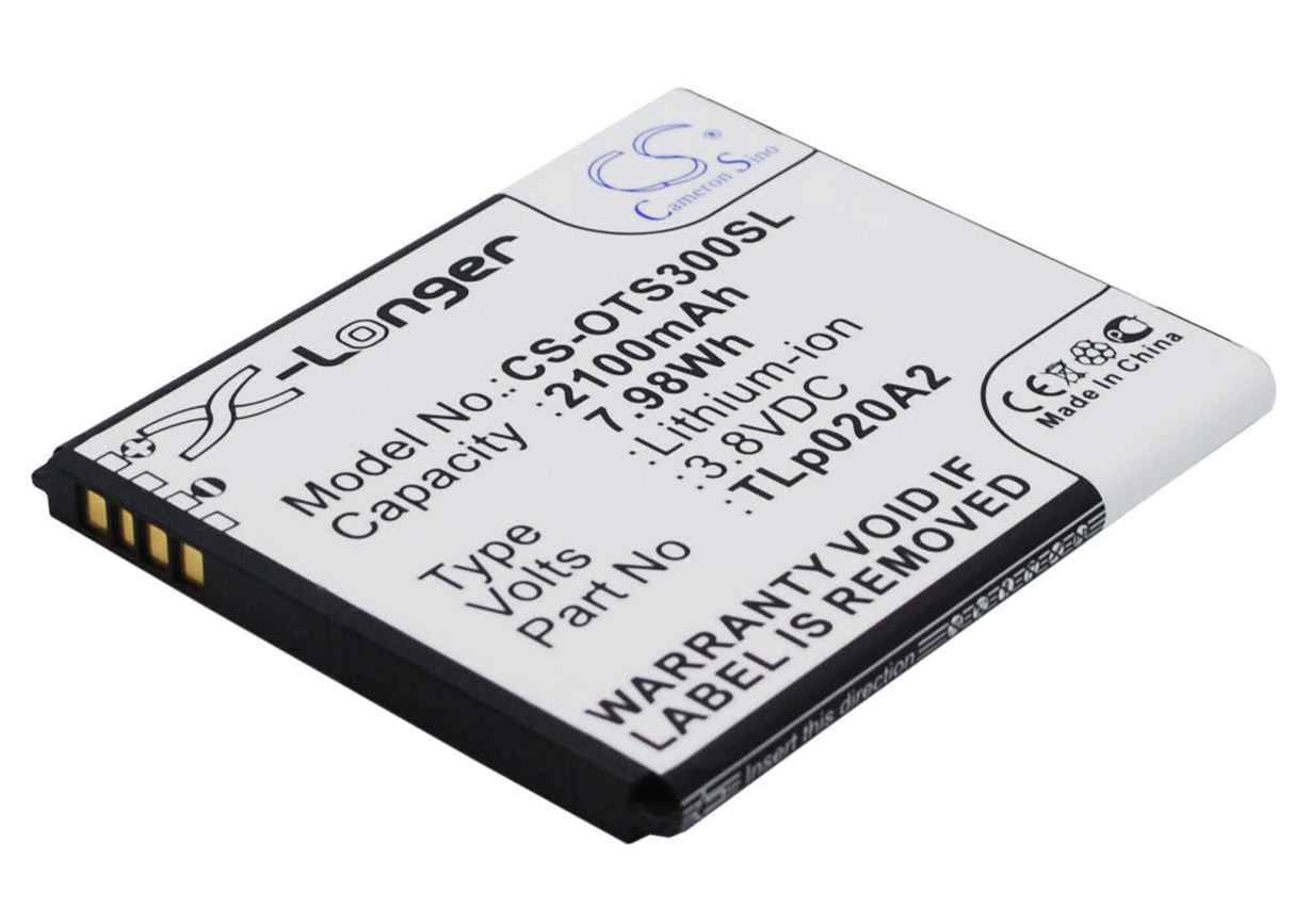 3.8V, Li-ion, 2100mAh, SmartPhone battery fits Alcatel, Tli020a1, 5065w-2dalus2, One Touch Pop S3, 7.98Wh Mobile, SmartPhone Cameron Sino Technology Limited (Smartphone)