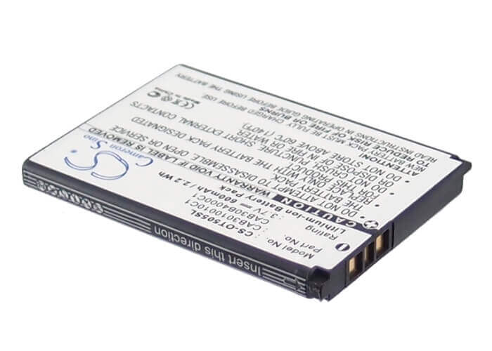 3.7V, Li-ion, 600mAh, batterie de smartphone compatible avec Alcatel, Vodafone, B-u9x, Gyari, One Touch 108, 2.22Wh Mobile, Smartphone Cameron Sino Technology Limited (Smartphone)