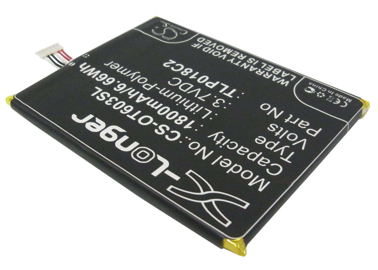 3,7V, Li-Polymère, 1800mAh, Batterie de smartphone compatible avec Alcatel, Tlp018c2, One Touch Idol Ultra, Ot-6033, 6,66Wh Mobile, Smartphone Cameron Sino Technology Limited (Smartphone)