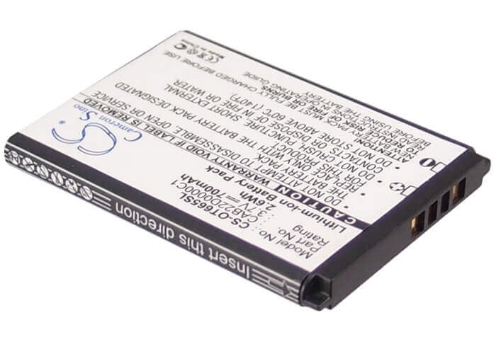 3.7V, Li-ion, 700mAh, batterie de smartphone compatible avec Alcatel, T-mobile, Cab22b0000c1, 2010d, One Touch 20.12d, 2.59Wh Mobile, smartphone Cameron Sino Technology Limited (Smartphone)