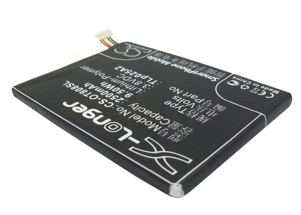 3.8V, Li-Polymer, 2500mAh, batterie de smartphone compatible avec Panasonic, Infocus, Alcatel, Tcl, Greatcall, Cac2500013c2, 7046t, 7048, 9.5Wh Mobile, Smartphone Cameron Sino Technology Limited (Smartphone)