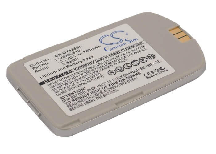 3,7V, Li-ion, 700mAh, Batterie de smartphone compatible avec Alcatel, 433950519, Ot-825, O-t835, 2,59Wh Mobile, Smartphone Cameron Sino Technology Limited (Smartphone)