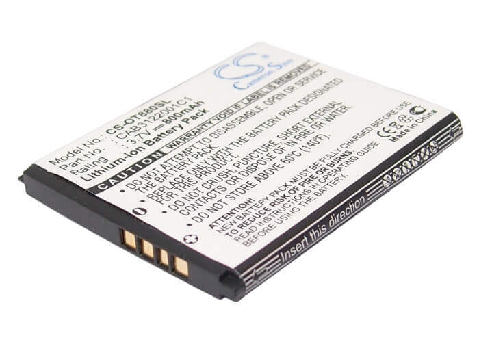 3,7V, Li-ion, 800mAh, batterie de smartphone compatible avec At&t, Tcl, Билайн, Mегафон, Tracfone, Alcatel, T-mobile, Vodafone, Btr510ab, A392, A392g, 2,96Wh Mobile, Smartphone Cameron Sino Technology Limited (Smartphone)