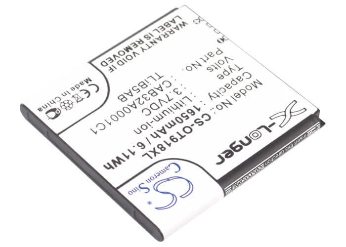3.7V, Li-ion, 1650mAh, SmartPhone battery fits Base, Tcl, Alcatel, Cab1500007c1, Ee40, Ee40vb, 6.11Wh Mobile, SmartPhone Cameron Sino Technology Limited (Smartphone)