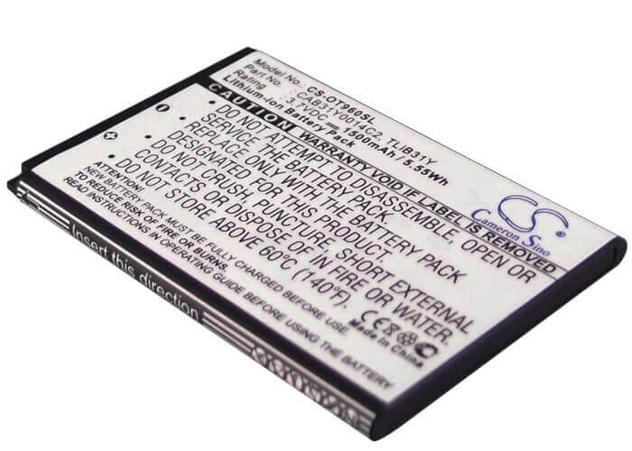3.7V, Li-ion, 1500mAh, SmartPhone battery fits Alcatel, Cricket, Cab31y0008c2, Authority, One Touch 955, 5.55Wh Mobile, SmartPhone Cameron Sino Technology Limited (Smartphone)