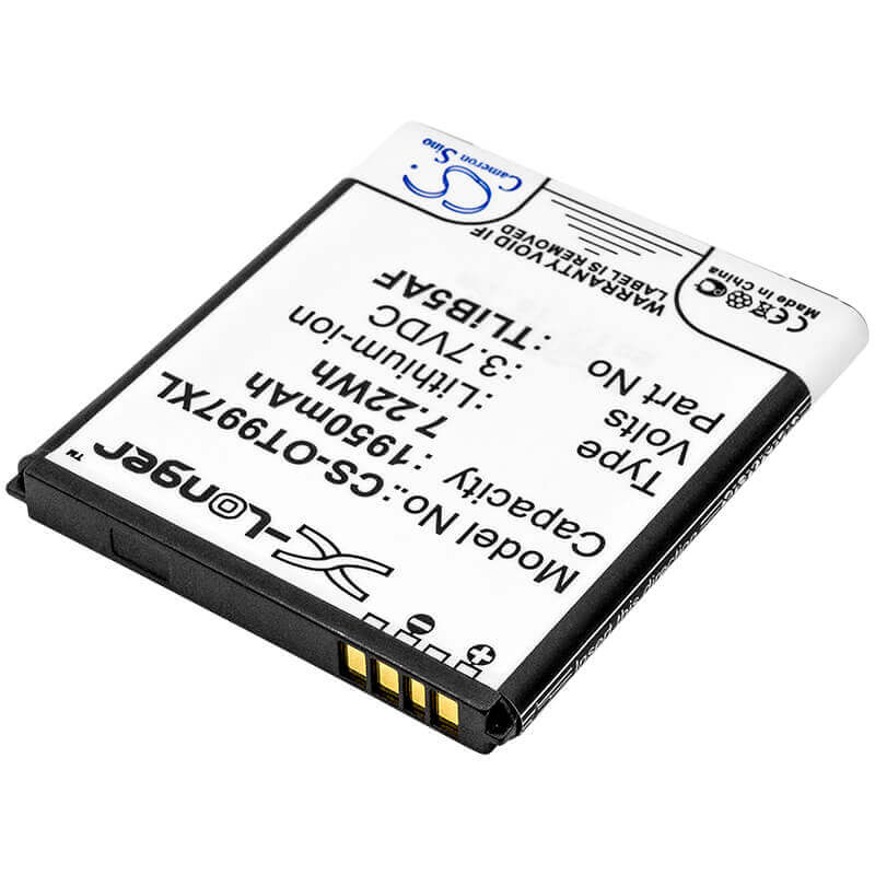 3.7V, Li-ion, 1950mAh, Hotspot battery fits Base, Base, Alcatel, Alcatel, Tcl, Tcl, Cab32e0000c1, Linkzone 41, Linkzone 5271, 7.22Wh Hotspot Cameron Sino Technology Limited