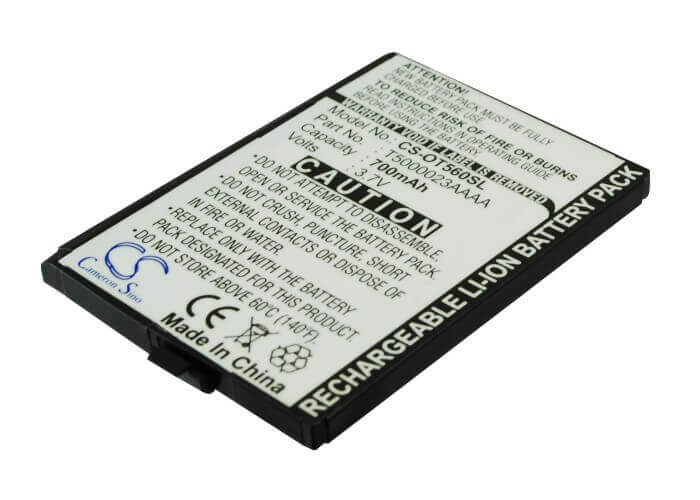 3,7V, Li-ion, 700mAh, batterie de smartphone compatible avec Alcatel, T5000023aaaa, Ot-c550, Ot-c550a, 2,59Wh Mobile, SmartPhone Cameron Sino Technology Limited (Suspendu)