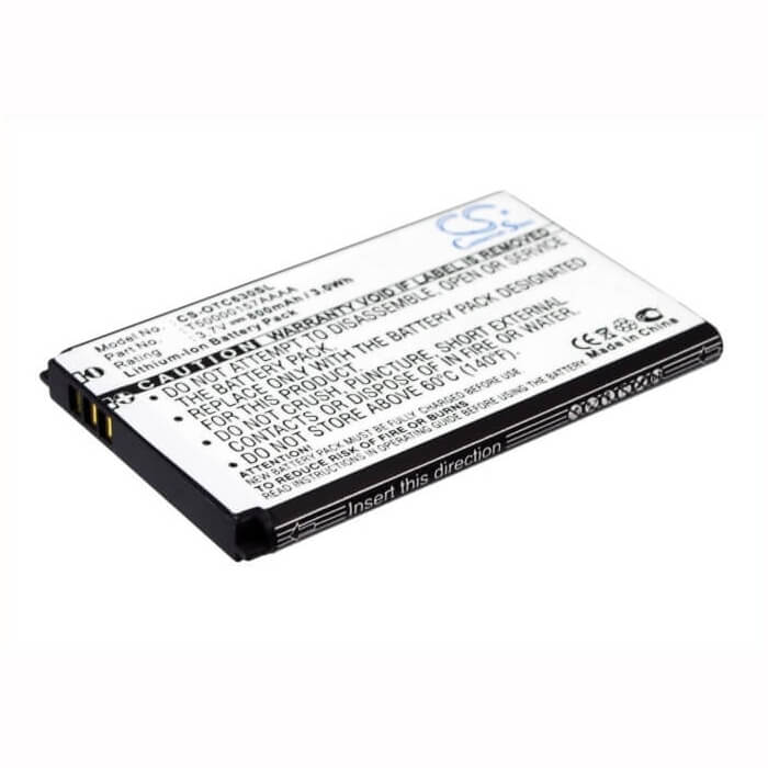 Batterie pour Alcatel Ot-c630, Ot-c630a, Ot-c635 3.7v, 800mah - 2.96wh Batteries pour Électronique Cameron Sino Technology Limited (Suspendu)