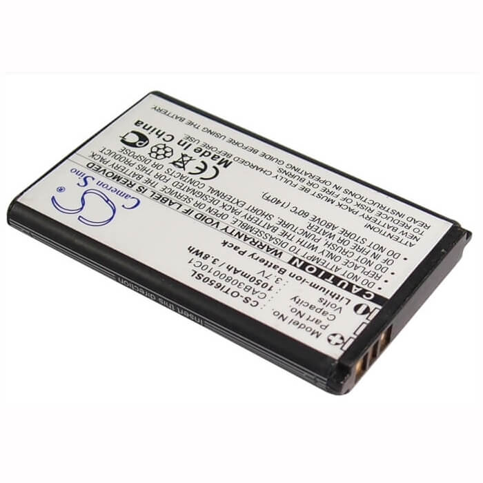 3.7V, Li-ion, 1050mAh, SmartPhone battery fits Alcatel, Cab3080010c1, Ot-i650, 3.89Wh Mobile, SmartPhone Cameron Sino Technology Limited (Suspended)
