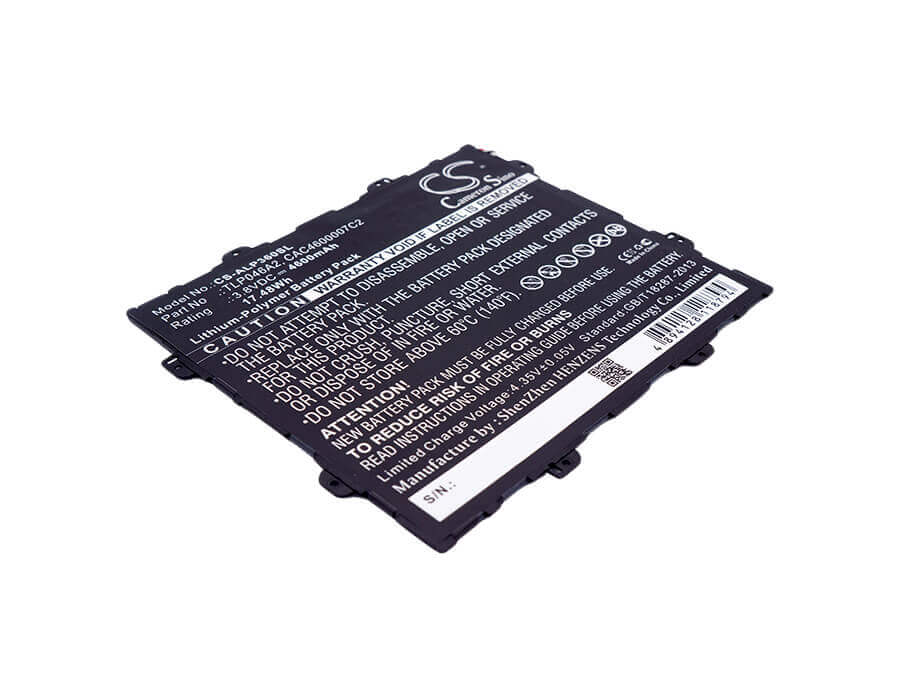 3.8V, Li-Polymer, 4600mAh, Tablet battery fits Alcatel, Cac4600007c2, One Touch Pop 10, One Touch Pop 10 (9.6), 17.48Wh Tablet Cameron Sino Technology Limited