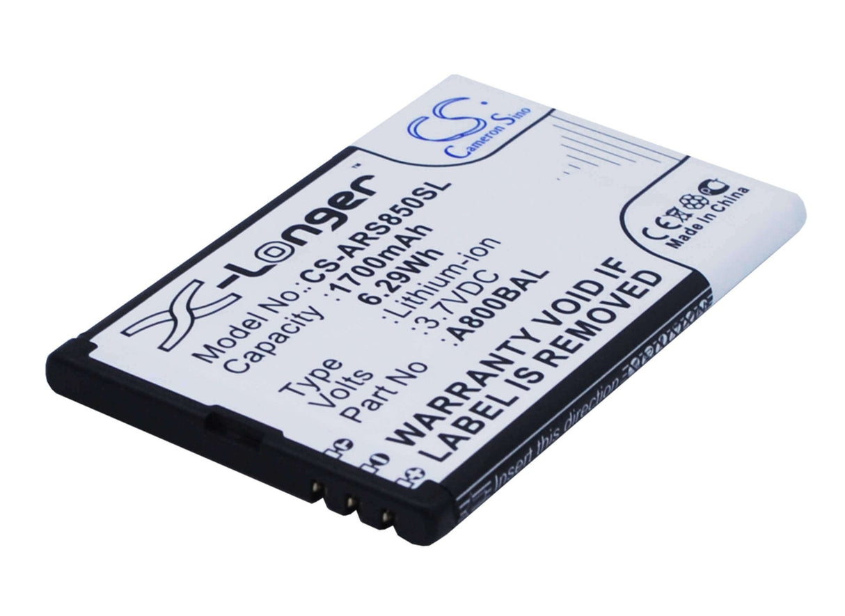 3.7V, Li-ion, 1700mAh, SmartPhone battery fits Avus, Cpa, Aligator, Hyundai, Maxcom, A800bal, A800, A800 Senior, 6.29Wh Mobile, SmartPhone Cameron Sino Technology Limited (Smartphone)