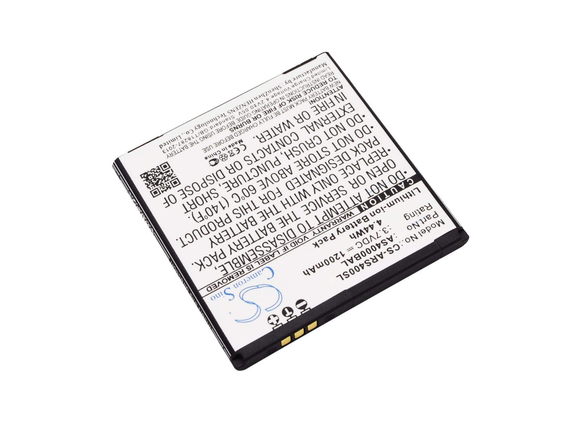 3.7V, Li-ion, 1200mAh, SmartPhone battery fits Aligator, As4000bal, S4000, S4000 Dou, 4.44Wh Mobile, SmartPhone Cameron Sino Technology Limited (Smartphone)