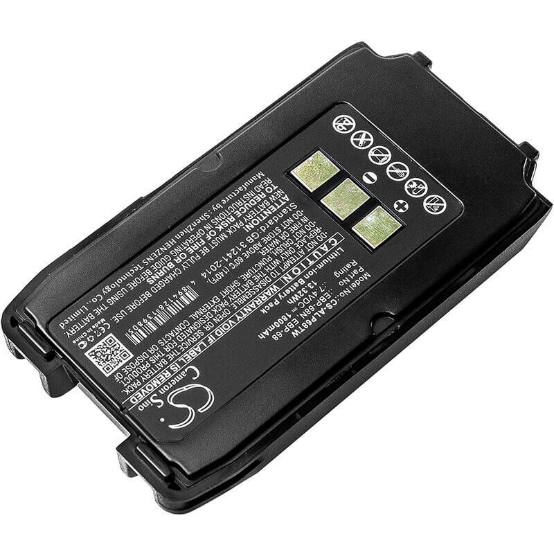 7.4V, Li-ion, 1800mAh, Two-Way Radio battery fits Alinco, Ebp-68, Dj-s17, Dj-s17e, 13.32Wh Two-Way Radio Cameron Sino Technology Limited