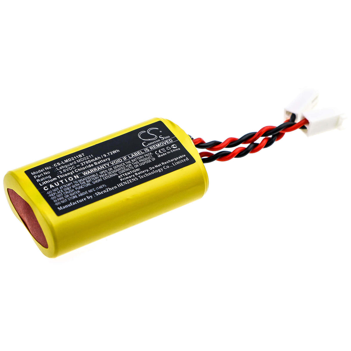 Li-SOCl2, Alarm Battery For Allarme, Labguard Md0211 3.6v, 2700mah - 9.72wh Alarm System Cameron Sino Technology Limited