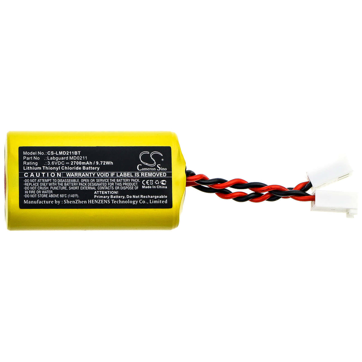 Li-SOCl2, Alarm Battery For Allarme, Labguard Md0211 3.6v, 2700mah - 9.72wh Alarm System Cameron Sino Technology Limited