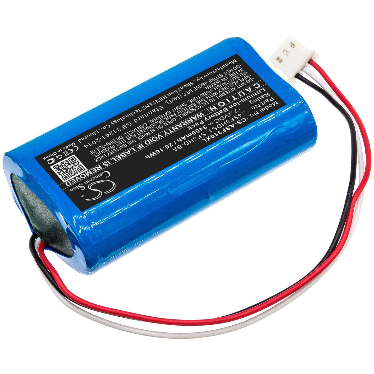 7.4V, Li-ion, 3400mAh, Equipment battery fits Alpsat, 4sf3hds1, Satfinder Spare Part 3HD, 25.16Wh Equipment, Survey, Test Cameron Sino Technology Limited