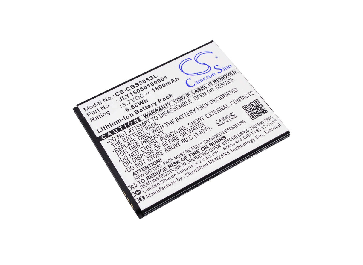3.7V, Li-ion, 1800mAh, SmartPhone battery fits Alta Calidad, Cubot, Jly15050100001, B10, 6.66Wh Mobile, SmartPhone Cameron Sino Technology Limited (Smartphone)