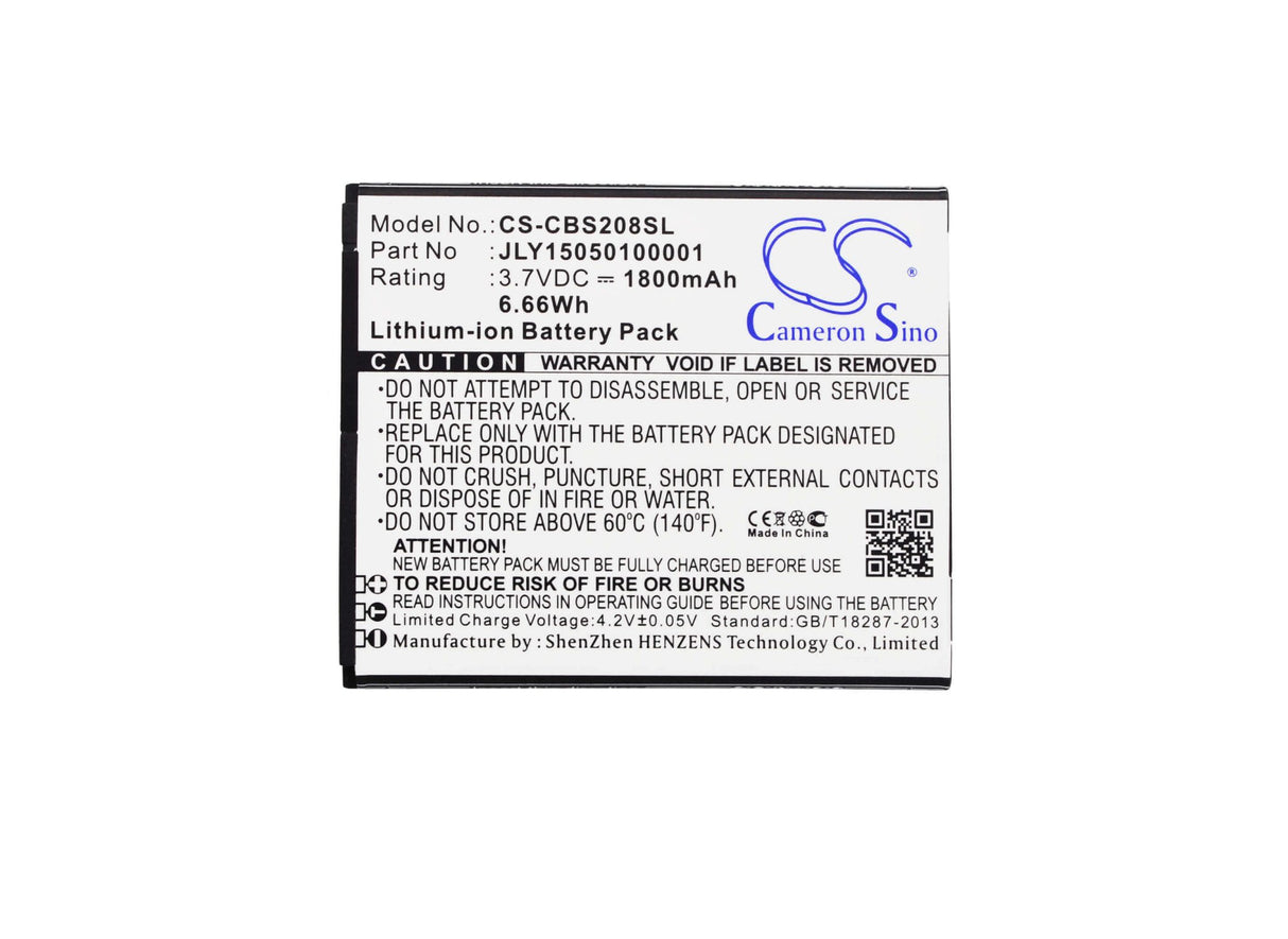 3.7V, Li-ion, 1800mAh, SmartPhone battery fits Alta Calidad, Cubot, Jly15050100001, B10, 6.66Wh Mobile, SmartPhone Cameron Sino Technology Limited (Smartphone)