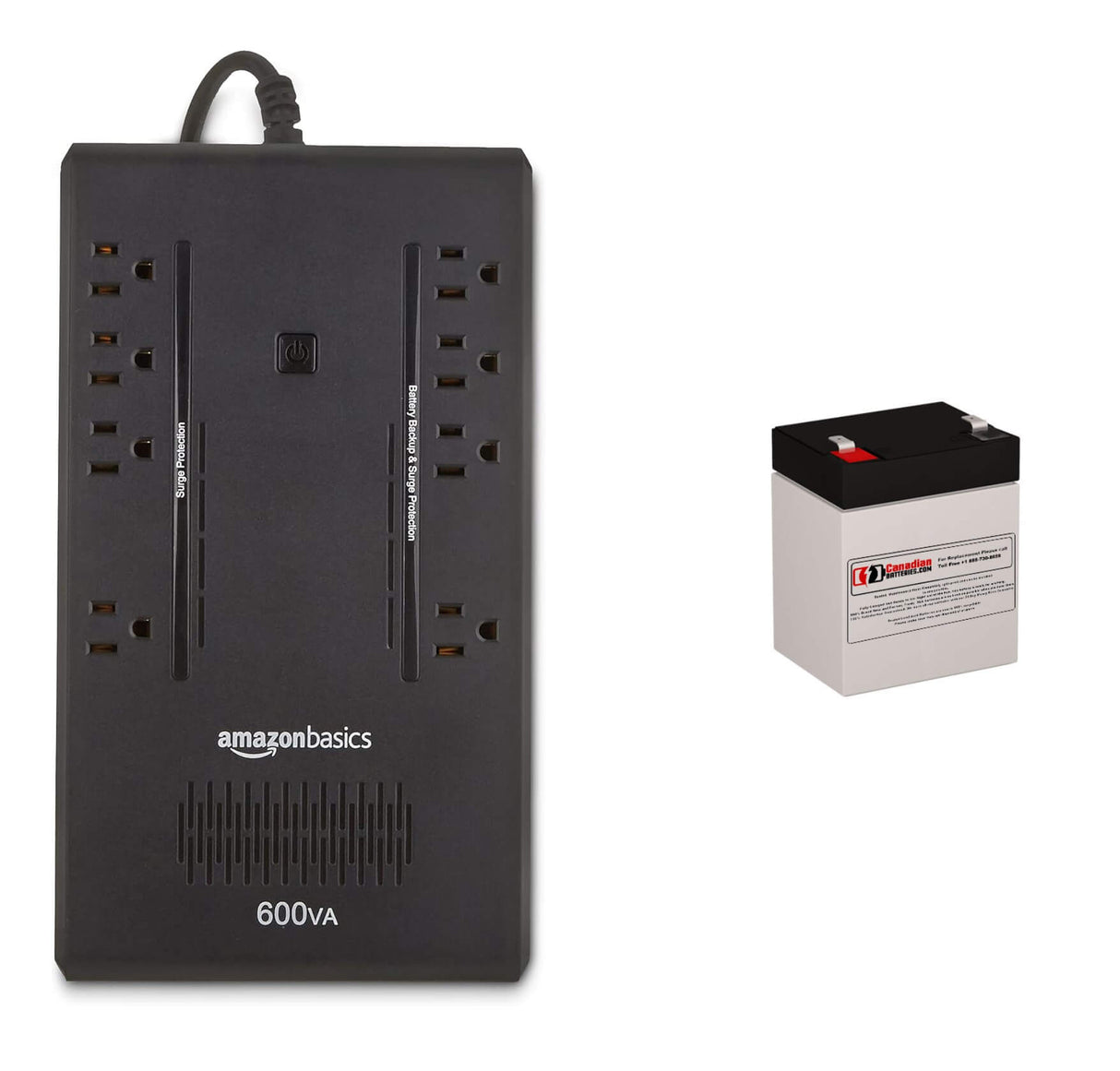 Batterie pour Amazon Basics, 600VA, 360W, 8 Prises, UPS ABST600, 1 X 12v, 5ah - 60wh Batteries UPS Gamme CB