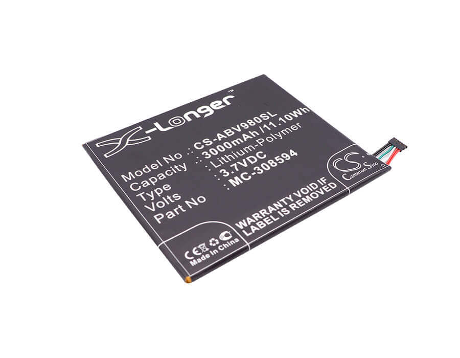 3.7V, Li-Polymer, 3000mAh, Tablet battery fits Amazon, Mc-308594, Kindle Fire 7 5tth Gen, Sv98ln, 11.10Wh Tablet Cameron Sino Technology Limited