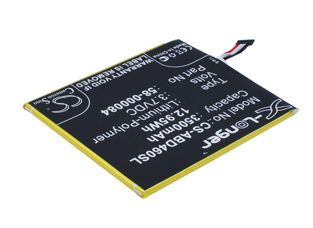 3.7V, Li-Polymer, 3500mAh, Tablet battery fits Amazon, 58-000084, B00ikpw0ua, B00ikpykwg, 12.95Wh Tablet Cameron Sino Technology Limited