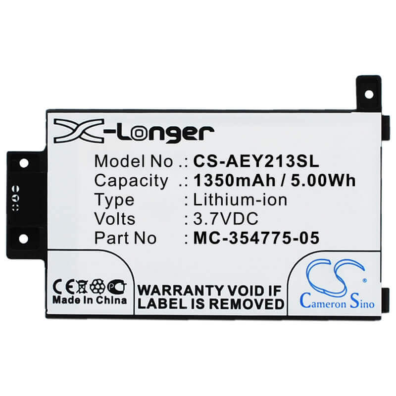 3.7V, Li-ion, 1350mAh, E-book, E-reader battery fits Amazon, 58-000049, Dp75sdi, Kindle Paperwhite 2013, 5Wh E-book, E-reader Cameron Sino Technology Limited