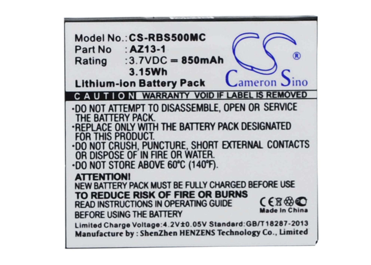Camera Battery For Ambarella A7ls 3.7v, 850mah - 3.15wh Camera Cameron Sino Technology Limited (Camera)